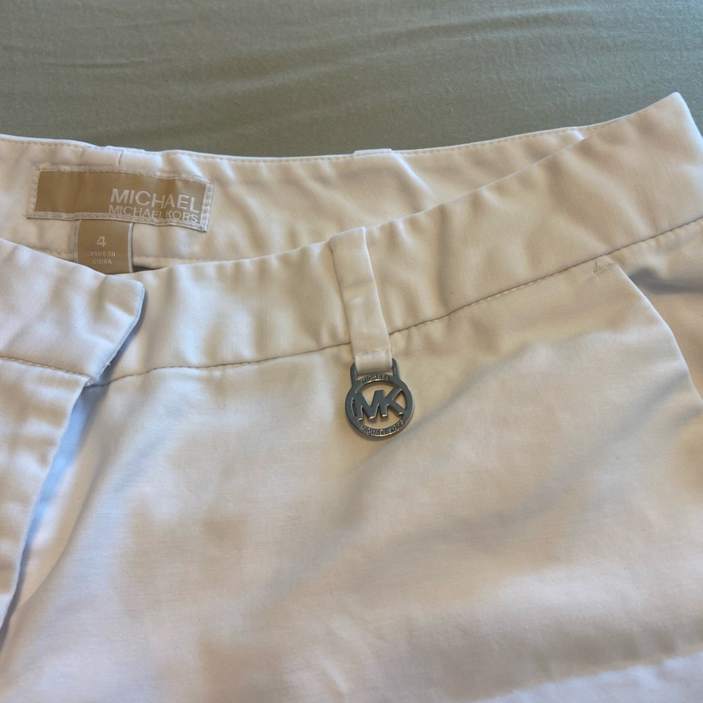 Michael Kors White Shorts with Logo Accent